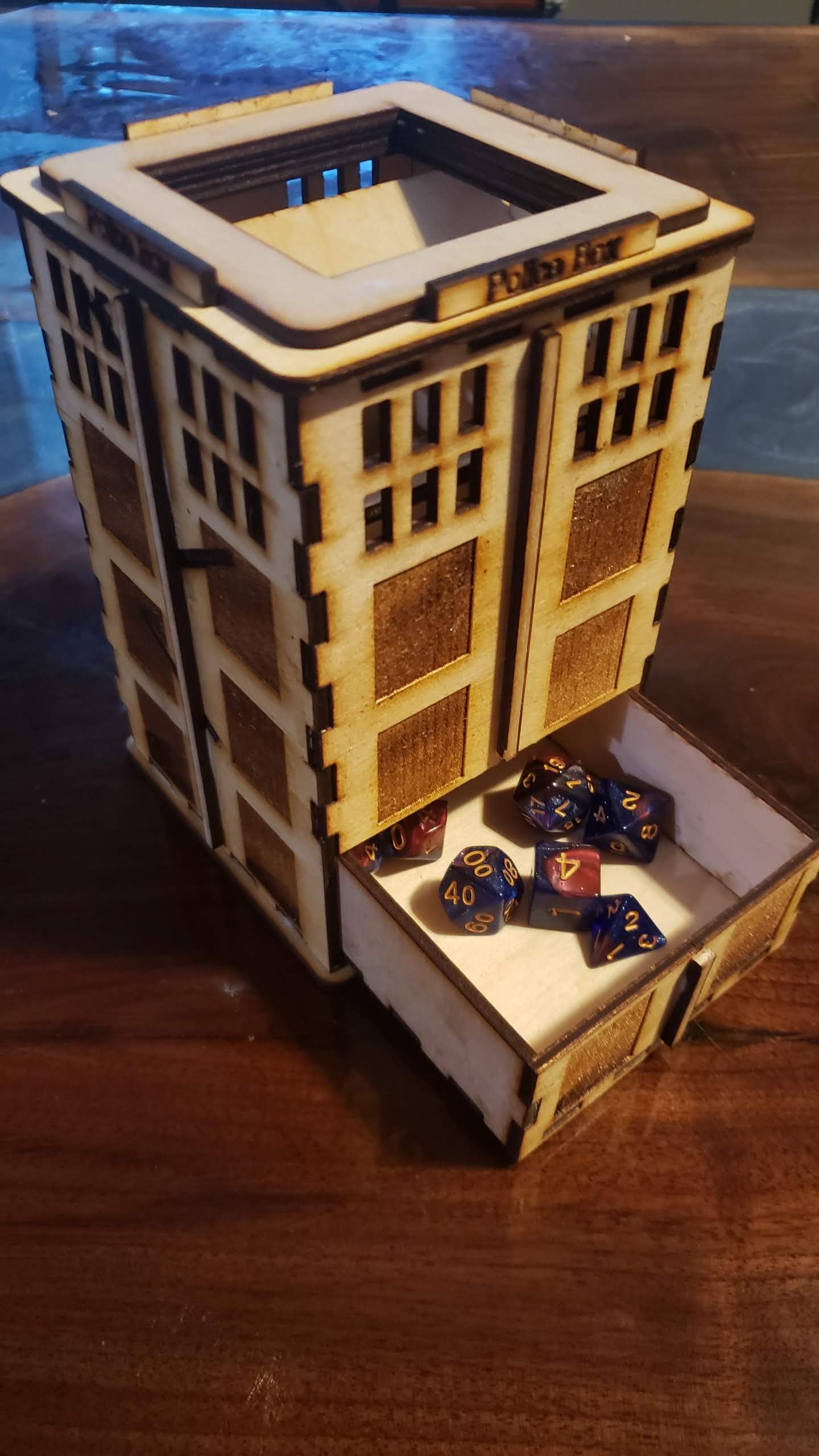 Dr Who Tardis Dice Tower