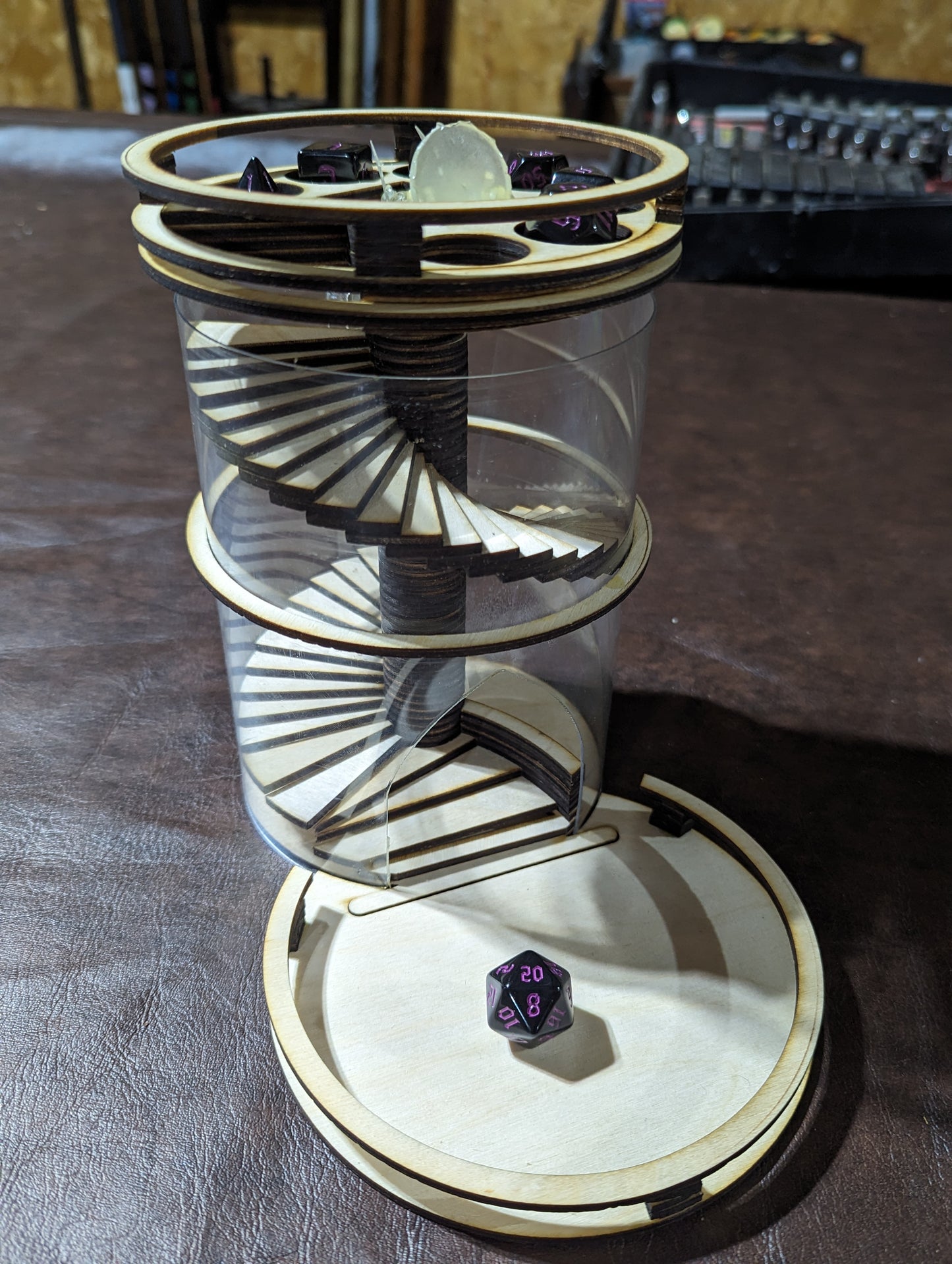 Spiral Staircase Dice Tower