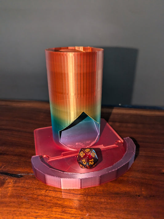 Mid Height Rainbow Dice Tower